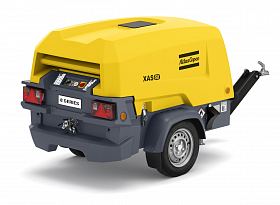Дизельный компрессор Atlas Copco XAS 68 KD с генератором на шасси — фото 1