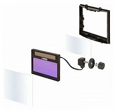 Маска сварщика КЕДР (В РАЗОБР.ВИДЕ) "К-304 PRO", черная — фото 6